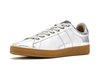 AllSaints Leon Sneakers Womens Shoes Silver Shine : 8.5 M, Leather