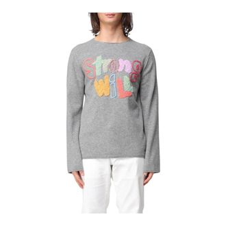 Comme Des Garçons Round-neck Knitwear, male, Gray, L, Grey Knit Crew Neck Jumper