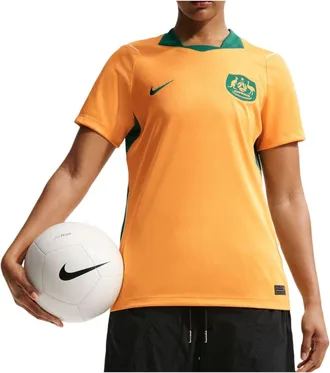 Nike (WMNS) Nike Australia 2026 Stadium Home Dri-FIT Jersey Sport Gold Mystic Green Sail IB5270-704