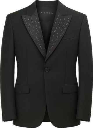 John Richmond Blazer met Broche - Dames - Blazers - Zwart - L - Jassen