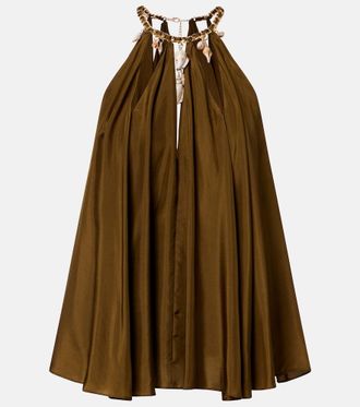 Zimmermann Mahon embellished silk top