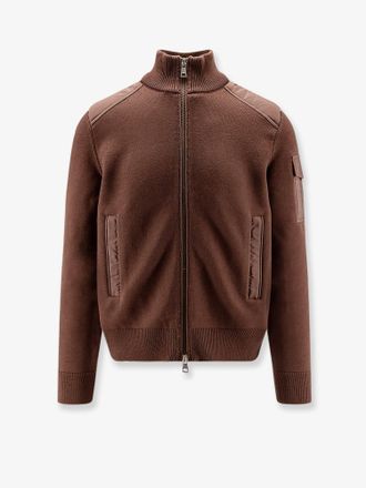 Moncler Cardigan in lana vergine con patch Logo - MONCLER - gender_Man