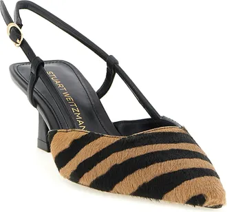 Stuart Weitzman Zebra-Print Pony Hair Heel - Multicolor