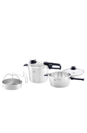 FISSLER Vitavit Premium Pressure Cooker Set, with Steamer Insert and Tripod and Glass Lid in Stainless Steel at Nordstrom, Size Medium