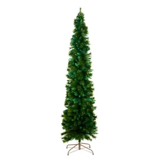 MondoViro Árbol de navidad artificial delgado de 150 cm de altura