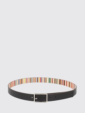 Paul Smith Cintura in pelle con interni a righe multicolor Paul Smith