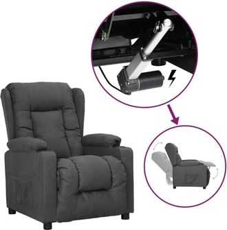 vidaXL Poltrona Alzapersona in Tessuto Grigio Scuro - Vidaxl