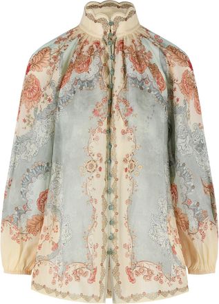 Zimmermann Daylight veelkleurige Ramee-blouse