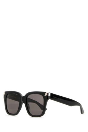 Alexander McQueen Alexander Mcqueen Black Acetate Punk Rivet Sunglasses