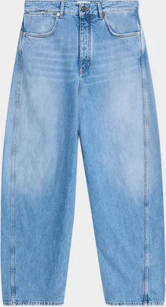 Givenchy Men & apos;s Stone-Washed Barrel-Leg Jeans
