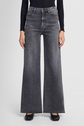 7 For All Mankind Womens Ladies Jeans Ultra High Rise Jo Wide Fit - Black - Size 28 (Waist)