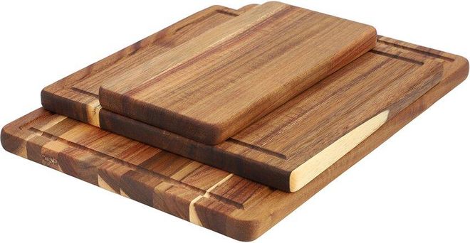 MegaChef 3pc Acacia Wood Cutting, Prep & Serving Boards