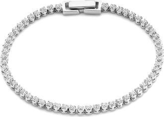 Parte Di Me Accessoires, Dames, Grijs, ONE Size, Zirkonia Zilveren Armband Santa Maria