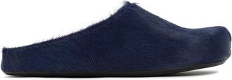 Marni Fussbett Sabot - Heren - Slip ons - Blauw - 39 EU - Leer - Schoenen