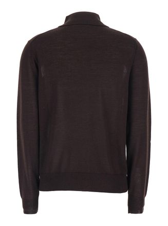 P.A.R.O.S.H. Polo-Collar Wool-Blend Sweater - Brown