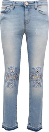 Pinko Skinny denim broek Made in Italy - Dames - Slim Fit Jeans - Blauw - W28 - Denim - Jeans