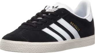 adidas Originals Boys Gazelle C Sneaker, Black/White/Metallic Gold, 11 Medium US Little Kid