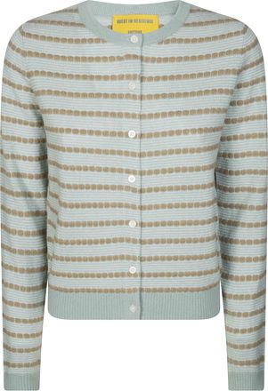 Guest In Residence Pebble Stripe Jane Button-Down Cardigan
