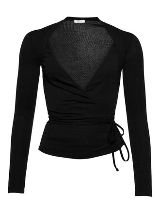 Eres Charlotte wrap top - women - Micromodal/Spandex/Elastane - M - Black