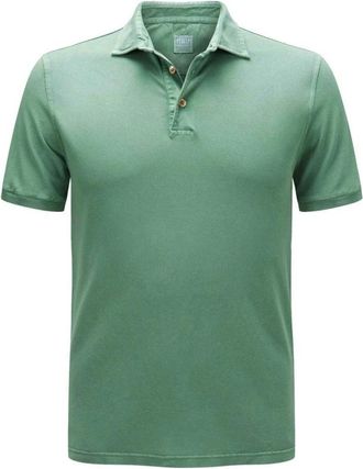 Fedeli Piqu&eacute; polo shirt met korte mouwen - Heren - Polos - Groen - M - Katoen - Tops
