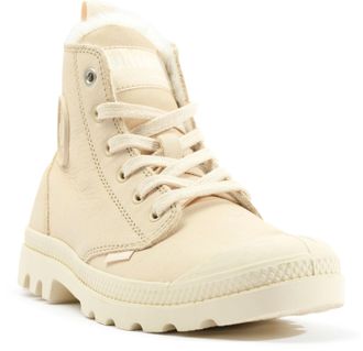Palladium Winterboots PALLADIUM PAMPA HI ZIP WL W, Damen, Gr. 41,5, beige (puder), Nubukleder, unifarben, Schuhe Winterboots, Winterschuhe, Schn&uuml;rboots, Winters