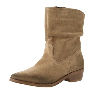 Tamaris Enkellaarsjes - Dames - Schoenen - Beige - Maat: 41 EU Leer