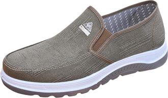 Generic Mens Sports Shoes Without Laces: Outdoor Shoes Soft Sole Jogging Shoes Breathable Trainers Slip On Running Shoes Abrasion-Resistant Walking Shoes Vint