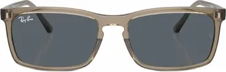 Ray-Ban Blue Rectangular Unisex Sunglasses RB4435 6765R5 59