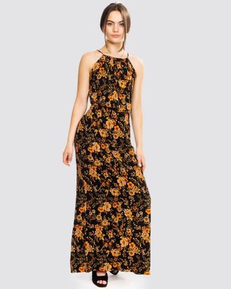 Samsøe & Samsøe Samsoe & Womens Willow Long Dress in Black Viscose - Size Small