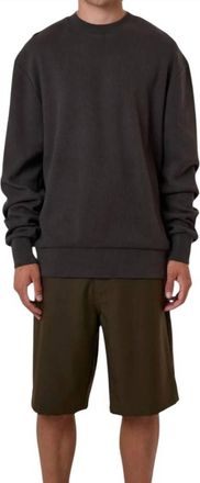 Thrills Arts And Industrial Oversize Crewneck Top In Dark Charcoal