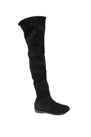 Stuart Weitzman Pre-owned Womens Lowland Over The Knee Boots in Black Suede - Size EU 38