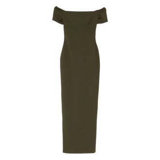 Solace London Nile Maxi Jurk - Dames - Maxi kleedjes - Groen - M - Polyester - Kleedjes