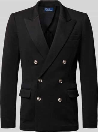Polo Ralph Lauren Zweireihiger Blazer mit Knopfverschluss in Black, Größe 34