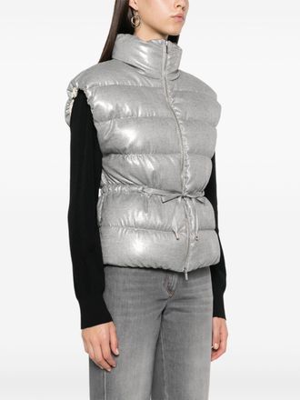 PESERICO Womens Lam&eacute;-Effect Gilet Aw24 W