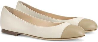 AGL Milly Bicolor Ballet Flat in Avana-Gesso at Nordstrom, Size 35.5
