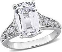 Delmar Lab-Grown Sapphire Ring in Metallic Silver at Nordstrom Rack, Size 7