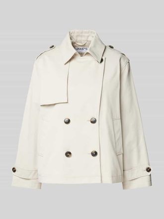 Jake*s Casual Trenchcoat mit Leistentaschen in Offwhite, Gr&ouml;&szlig;e 36