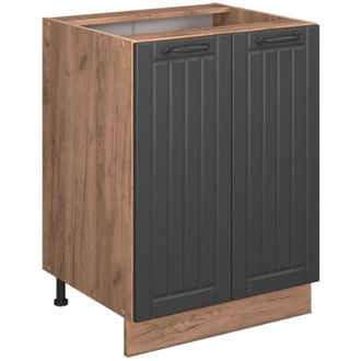 Vicco Mueble Bajo De Cocina Fame-line, Gris Oscuro, 60 Cm, Et Antracita, Vicco