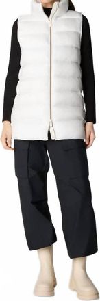 Save The Duck Coral Quilted Vest In Off White