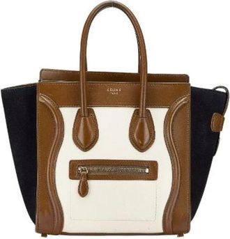 Celine Pre-owned Handbags, female, Beige, Size: ONE SIZE Pre-owned Leather handbags