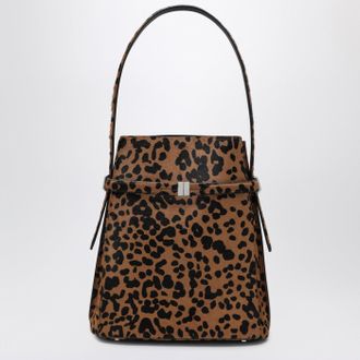Toteme Leopard-print calf hair bucket bag