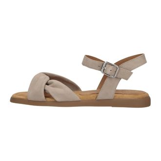 Unisa Schoenen, Dames, Beige, 38 EU, Leer, Cambel Flat Sandalen