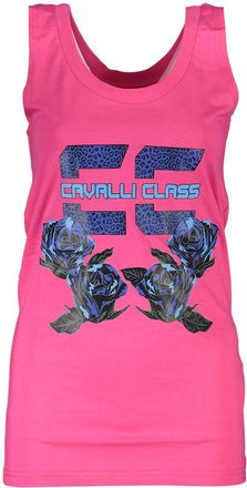 Cavalli Womens Floral Print Tank Top - Poppy Cotton - Size X-Small