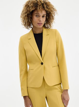 Contemporaine Womens Cropped single-button stretch Blazer Jacket