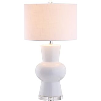 Jonathan Y Designs Julia 28.5 Ceramic LED Table Lamp in White at Nordstrom