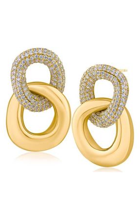 Kenneth Jay Lane Pav&eacute; Link Earrings in Gold Plated at Nordstrom