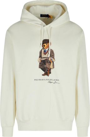 Polo Ralph Lauren Bear Sweatshirt In White Cotton Blend