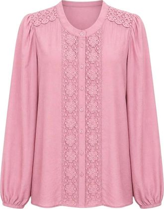 2-Biz Karoline Blouse - Dames - Blouses - Roze - L - Overhemden