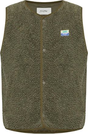 American Vintage Gilet in pile con bottoni - Verde