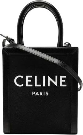 Celine Pre-owned Vertical Cabas Mini 2way bag - Dames - Vintage Shopper - Zwart - ONE Size - Leer - Vintage